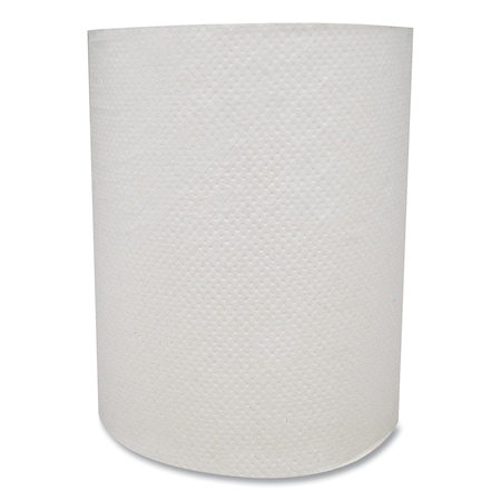 Morcon Hardwound Paper Towels, 1 Ply, Continuous Roll Sheets, 600 ft, White, 12 PK MOR W12600